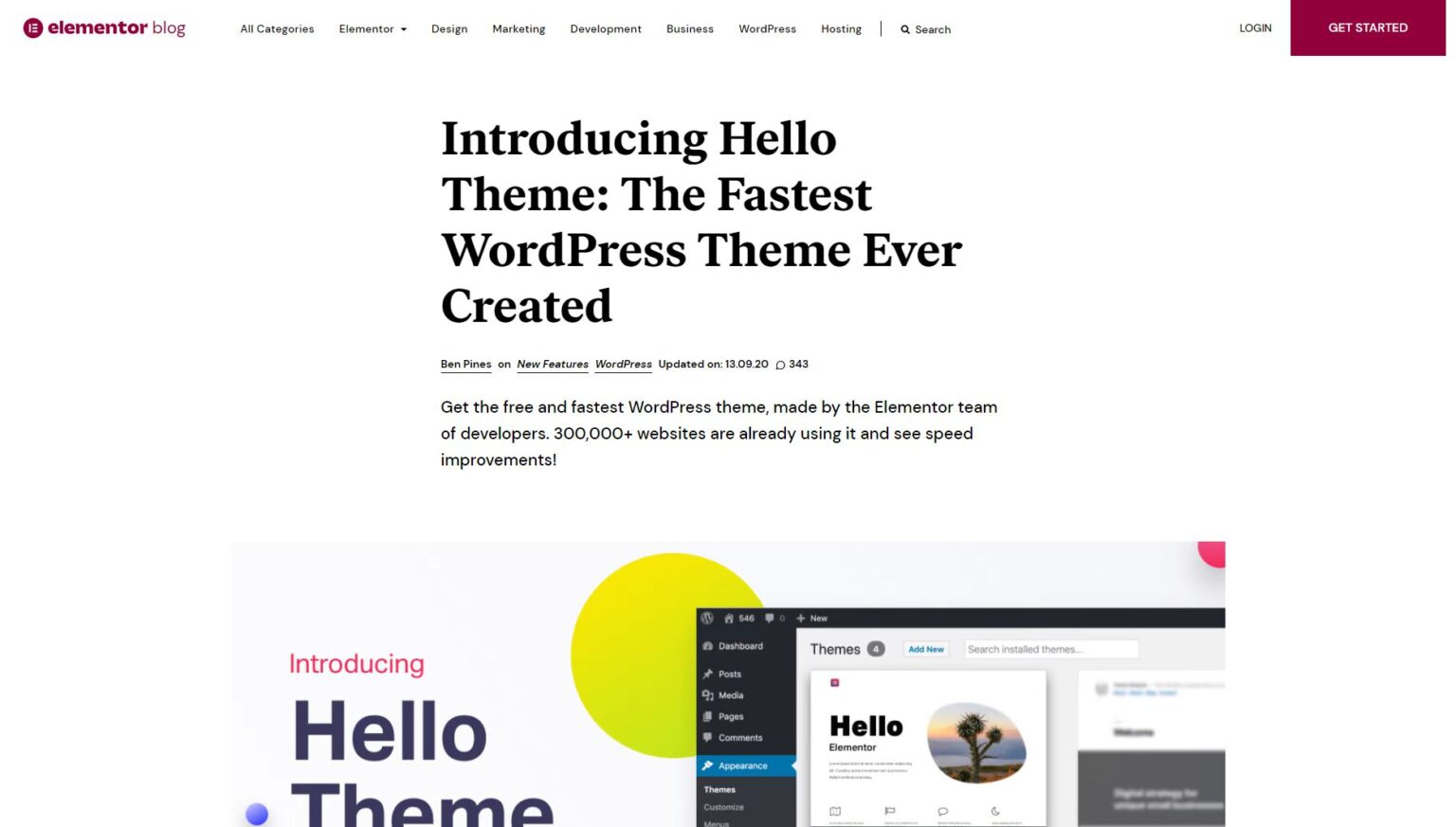 Hello Theme The Fastest WordPress Theme Elementor