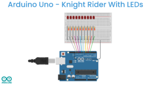 Arduino Knight Rider with 10 LEDs